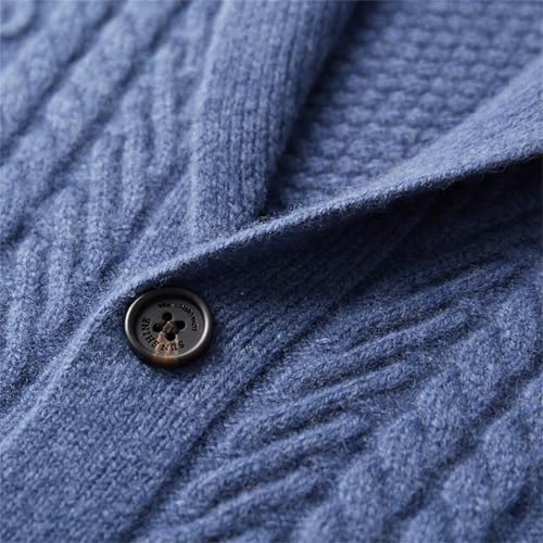 Men's Winter Knitted V-Neck Cashmere Cardigans Loose Casual Shawl Collar Cardigans4