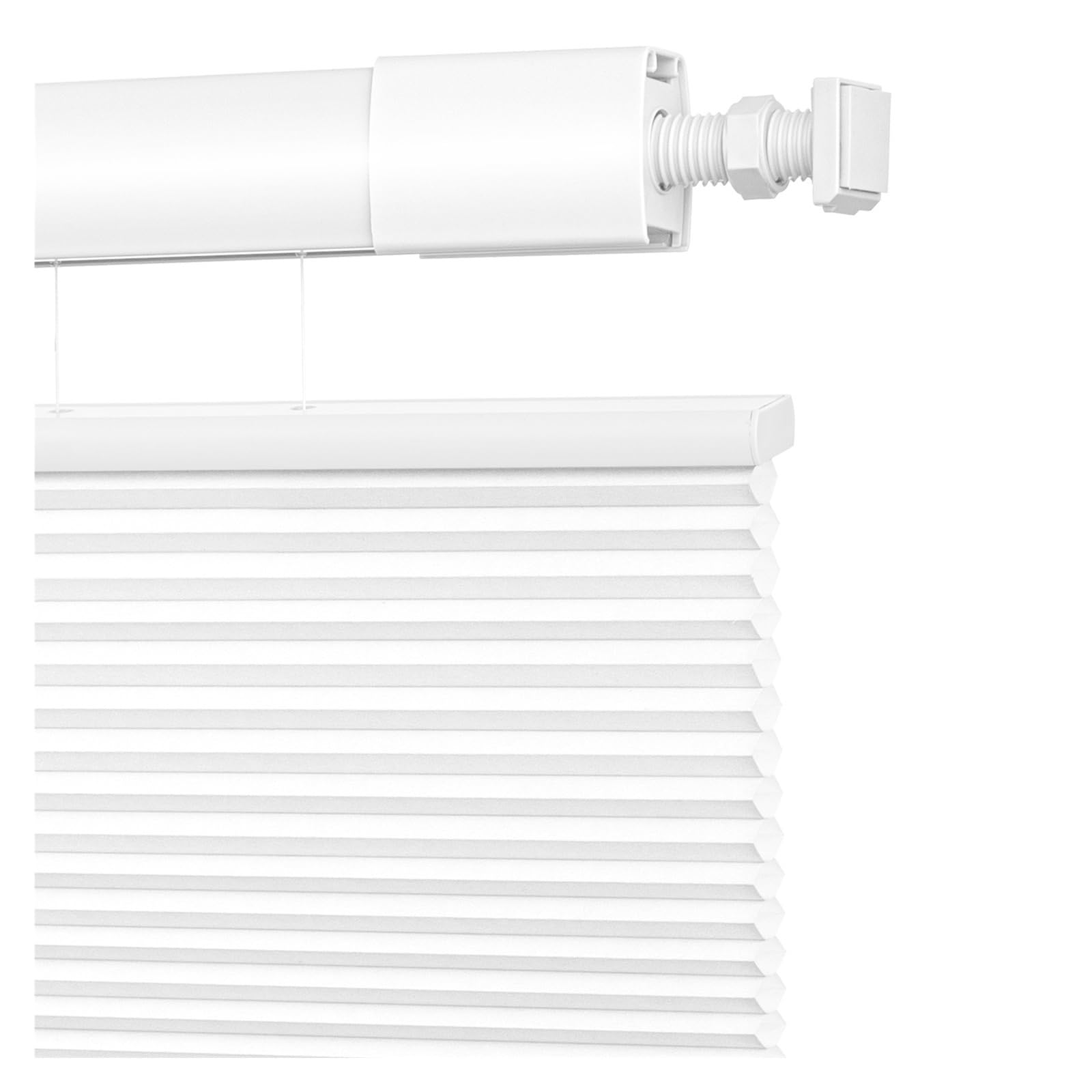 WENYOG No Drill Blind No Drill Top Down Bottom Up Cellular Pleated Shades Cordless Shades For Windows Light Filtering Home Honeycomb Blinds(WHITE,80x180cm)