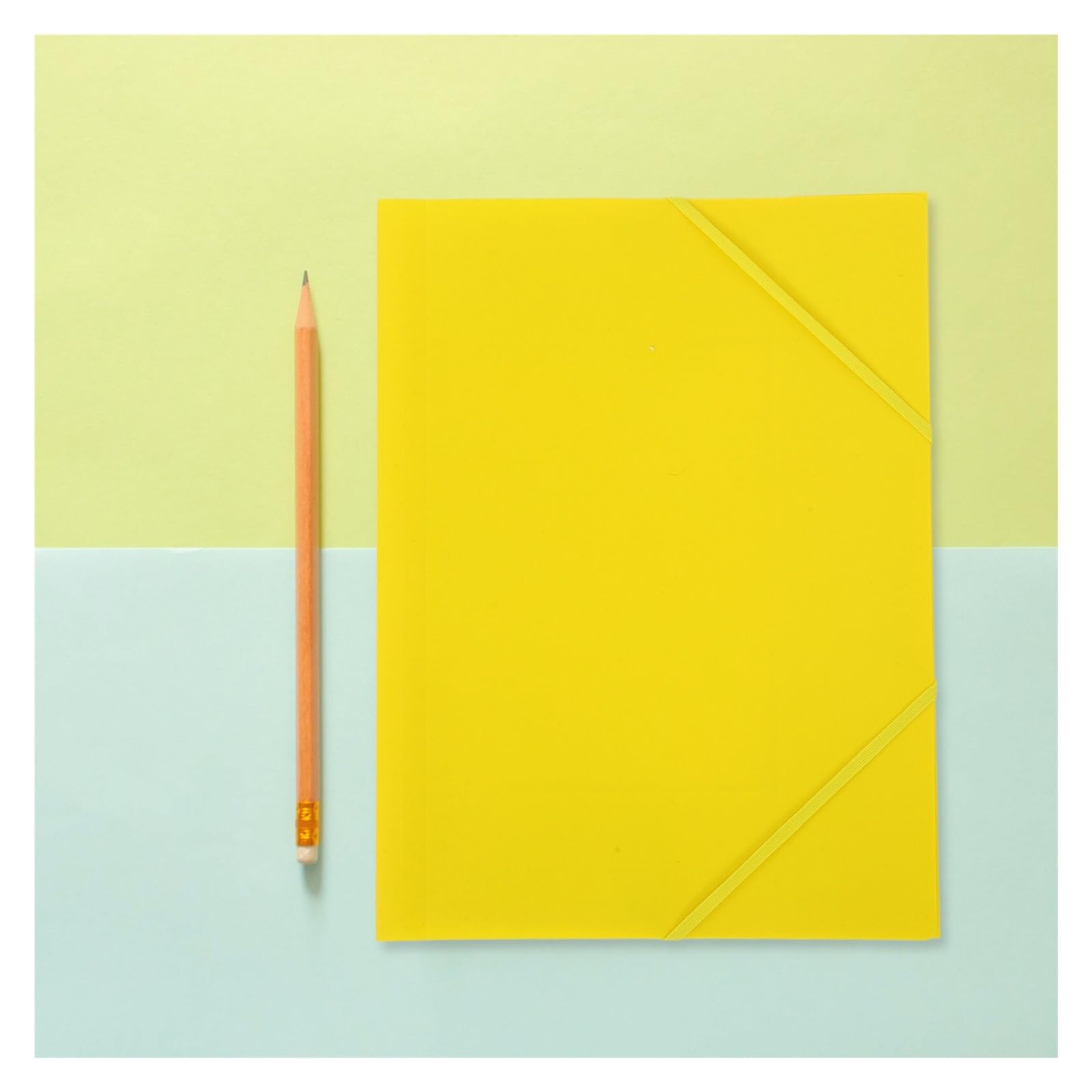 Organizer per documenti con elastico Cartella A4 da 10 pezzi con chiusura elastica gialla | Organizzatore di archiviazione cartacea Portadocumenti for ufficio scolastico, for ricevute, for riporre esami(Yellow)