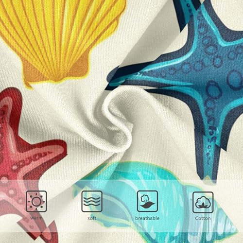 Cotton Toddlers Underwear Floral Seashells Starfish Sea Animal Girl Panties Cute Durable Underpants Briefs 2t3