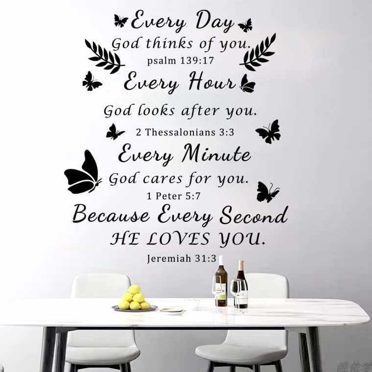 GADGETS WRAP Bible Verse Wall Stickers Inspirational Wall Decal Vinyl Quote Bible Sticker Christian Praise God Religious