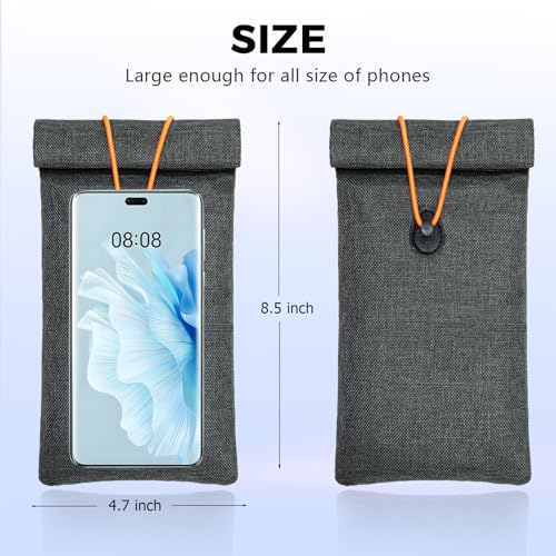 image for Tuulin Faraday Bags for Phones 2 Pack Go Dark Bags for Cell Phones, Si