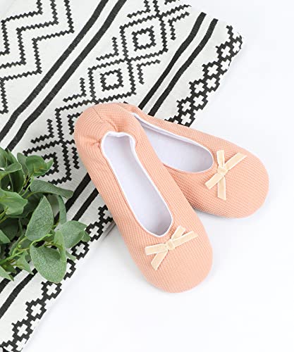 Image of Panda Bros Women's Ballerina House Slippers,Anti-Skid Comfy Warm Ballet Style Slippers