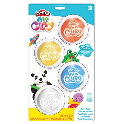 Play Doh Air Clay 4 Pack, Sensory and Educational Craft Toys for Kids, Ages 3+