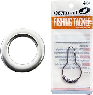 OCEAN CAT 40/60/80/100 Pcs Single Ring Stainless Steel Fishing Split Rings Kit-Fishing Lures Hook Connector High Strength Split Loops Jump Rings (4 * 6.4 * 1.0mm+6.5 * 9.5 * 1.5mm, 100 pcs)