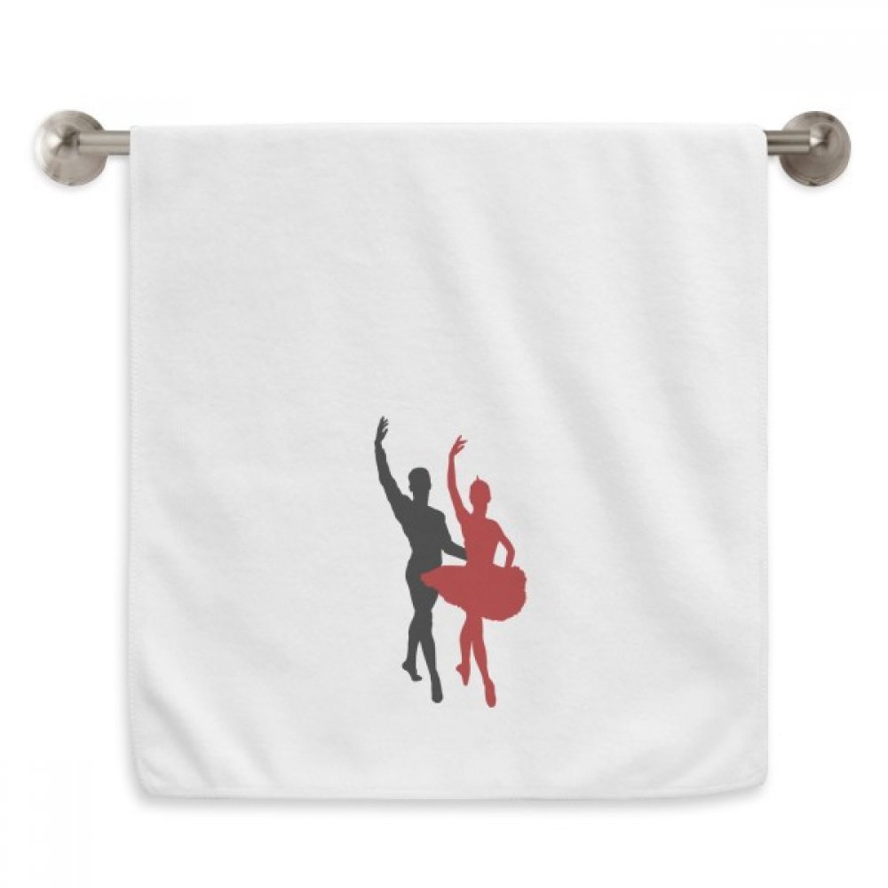 Serviettes Danse Duo Danse Sociale blanches 13X29 pouces en coton doux