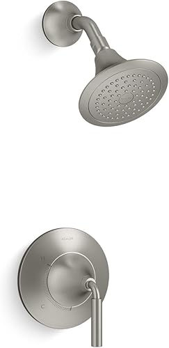 KOHLER TS27420-4G-BN Tone Rite-Temp Juego de grifería de ducha con equilibrio de presión, 1.75 GPM, níquel cepillado vibrante