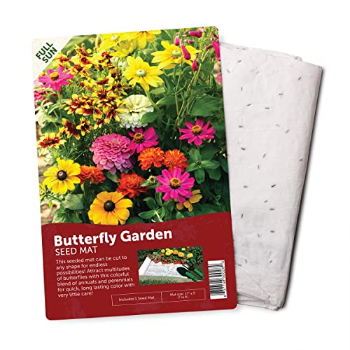 BloomingBulb Seed Mat - Easy to Plant and Grow Garden Seeds - Creates Fragrant Vibrant Flower (Butterfly Garden)
