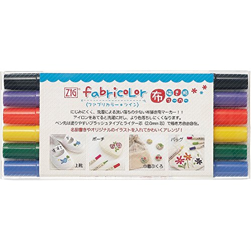 Kuretake Zigfabricolor Twin 6 feutres textile TC-4000 a/6 V