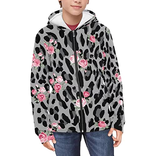 Cozeyat Kids Zip Up Hoodies Coat with Pockets for Boys Girls Long Sleeves Sweat Shirts Casual Jacket,Size S-XL3