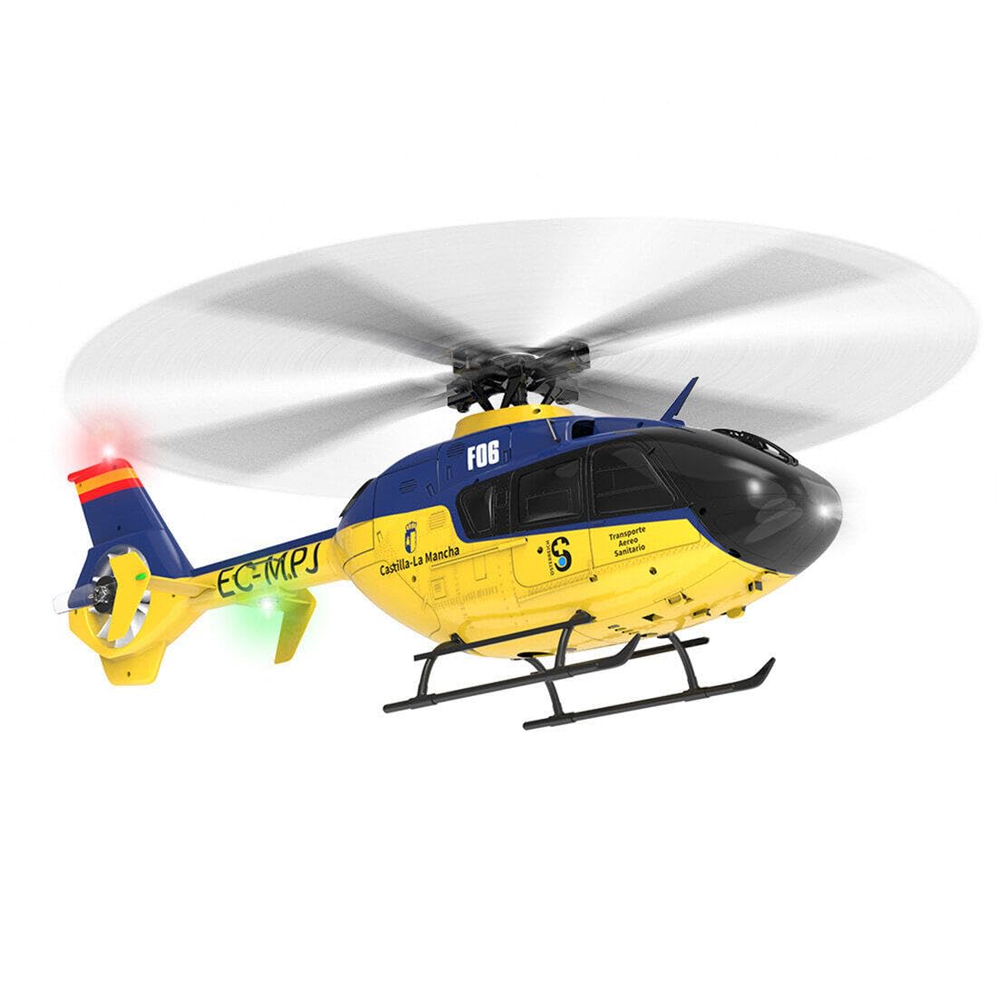 YU Xiang F06 EC-135 RC elicottero, 1/36 a 6 canali senza spazzole 3D/6G RC Elicottero modello giocattolo per principianti (versione TF)