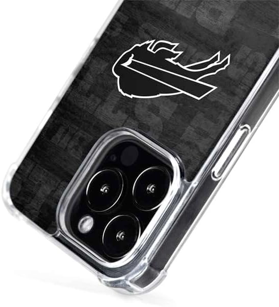 Skinit Phone Case Compatible with MagSafe iPhone 15 Pro - Officially Licensed NFL Buffalo Bills Black & White Design