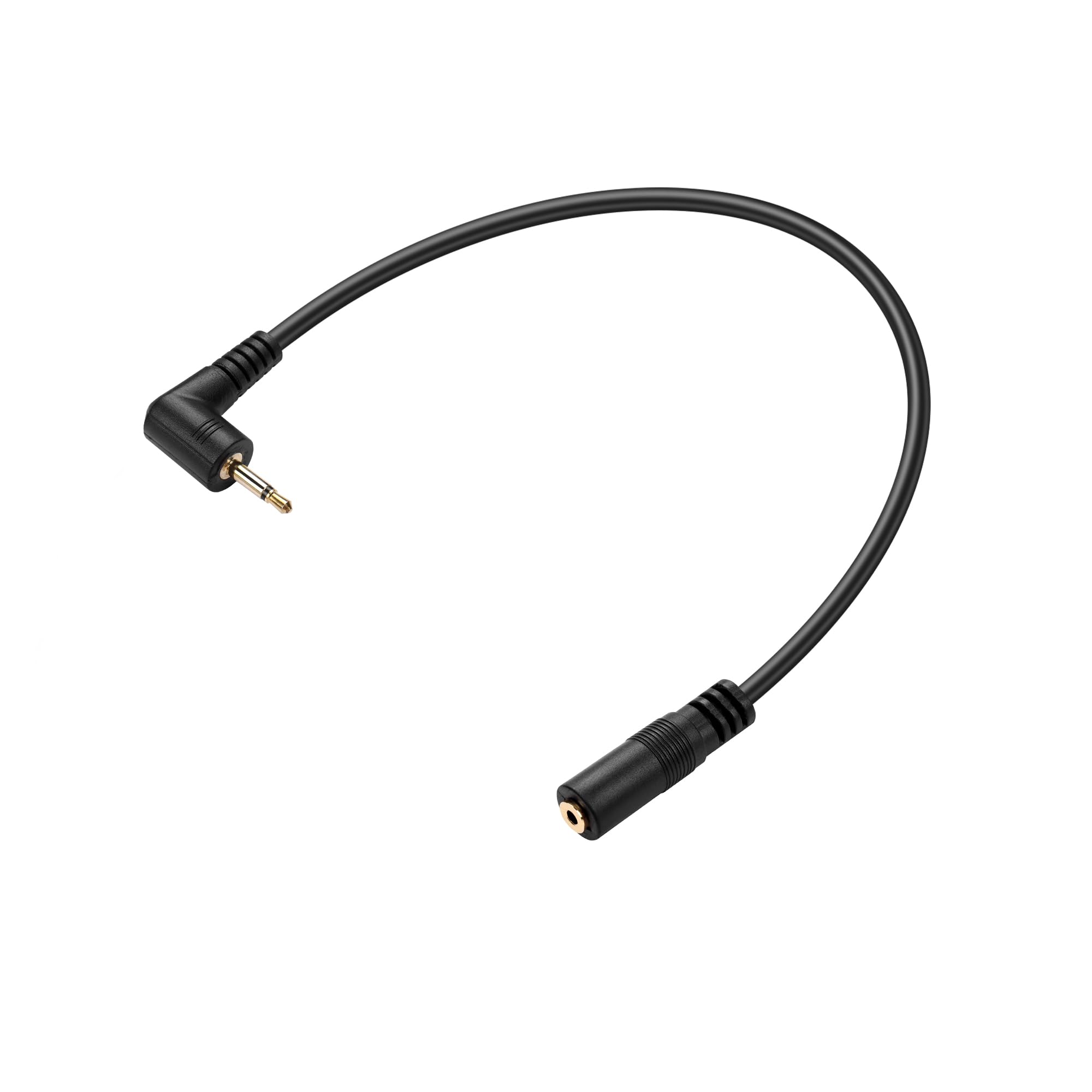 Kąt prosty 2,5 mm kabel audio Aux, 90 stopni 2,5 mm męski na żeński TS mono przedłużacz audio do smartfona, słuchawek, odtwarzacz mp3 (0,3 M)