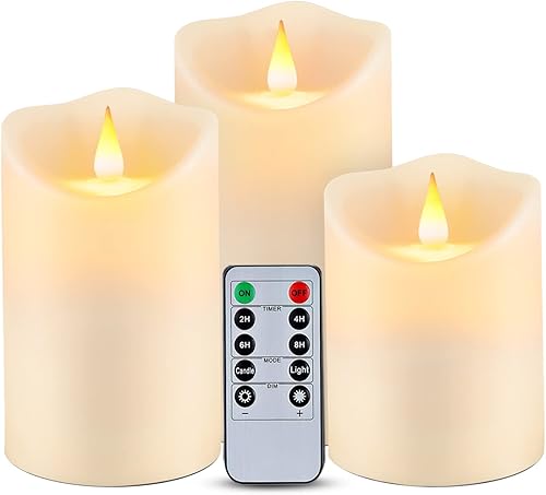 Velas parpadeantes impermeables sin llama velas LED para interiores y exteriores funcionan con pilas con temporizadores remotos no se derriten