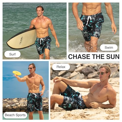 Image of Kanu Surf Men's Big Viper Extended Size Stripe Swim Trunk