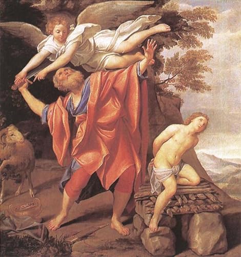 Tableau Le Sacrifice d'Isaac décoration murale salon avec cette grande impression d'art