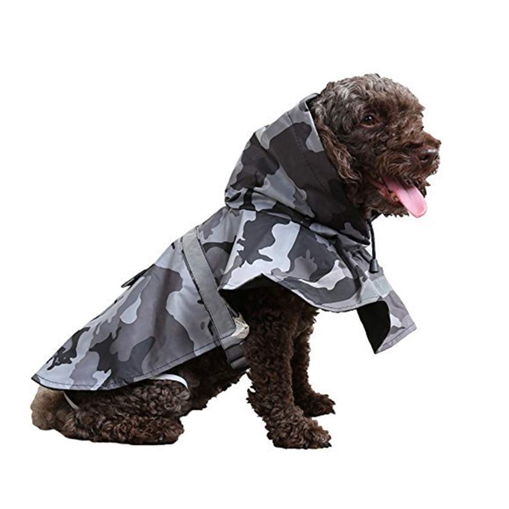 KoKoBin Reflective Dog Coat with Hood Ultralight Breathable Waterproof for Medium and Large Dogs, grey, XL - Image 2