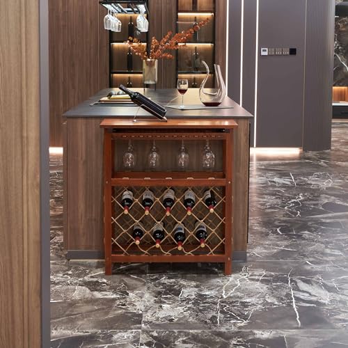 Soporte para 32 botellas de vino GOWE de madera miniatura 3