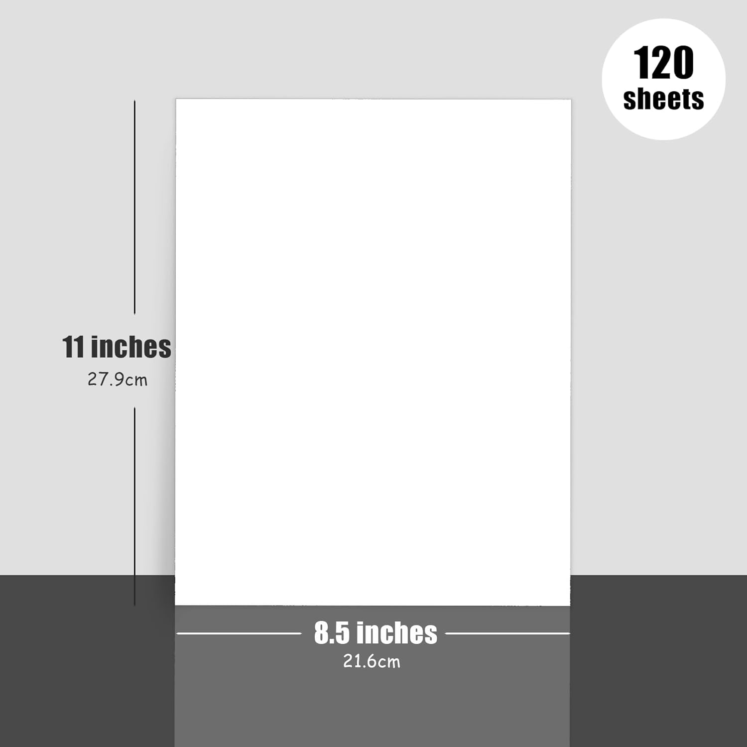 110lb White Cardstock 8.5x11, 120 Sheets Heavyweight White Card Stock 300 GSM for Invitations, Menus, Poster, DIY Card (8.5'' x 11'')