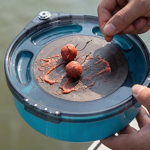 Conteneur rotatif à double compartiment pour appâts de pêche outdoor