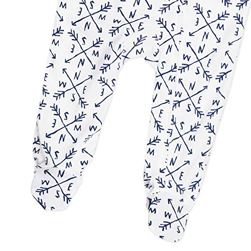 Image of HonestBaby Baby 2-Pack Organic Cotton Footed Pajama Sleep & Play