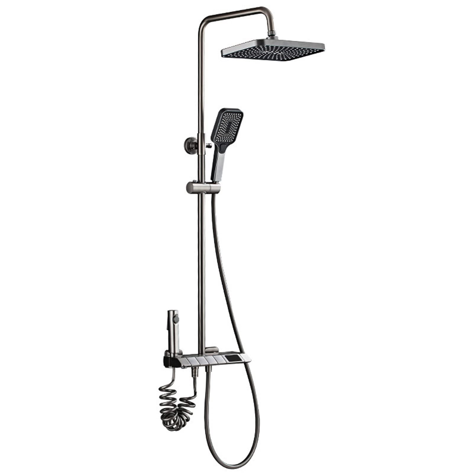 Soffione Doccia Ad Alta Pressione – 5 Modalità, Pannello Grande Antiscivolo, Ugelli In Silicio Facili Da Pulire, Universale 12 Mm - 4