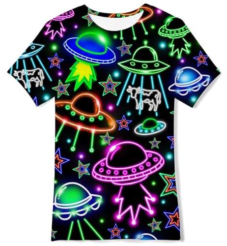 T-shirt Con Stampa 3D Per Ragazzi E Ragazze Neemanndy – Manica Corta, Colorata, Taglie Da 6 A 16 Anni, Multicolore, Taglia M (8-10 Anni)