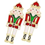 OKUMEYR 1ペア胡桃夹子耳环 カートゥーンデザイン 女子用フェスティバルイ