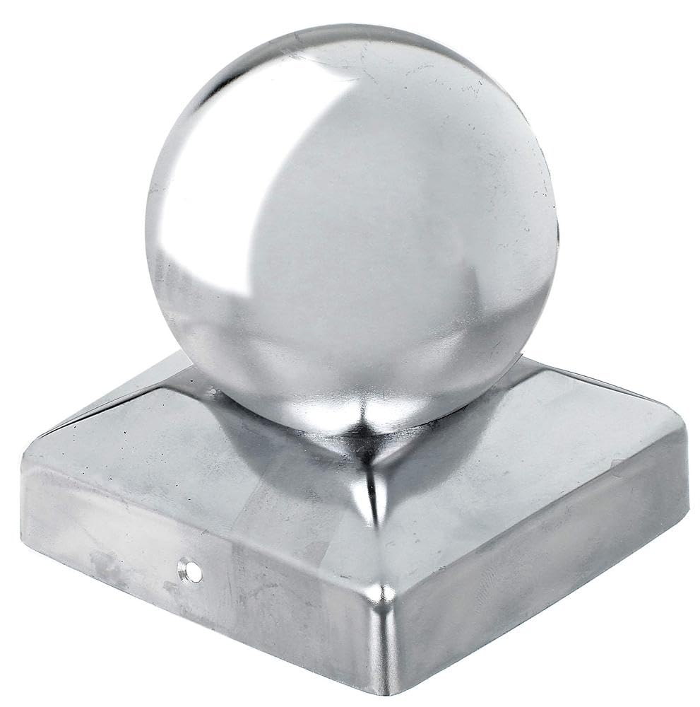 Alberts 327095 Post Cap for Timber Posts | with Ball Head | Stainless Steel | 90 x 90 mm