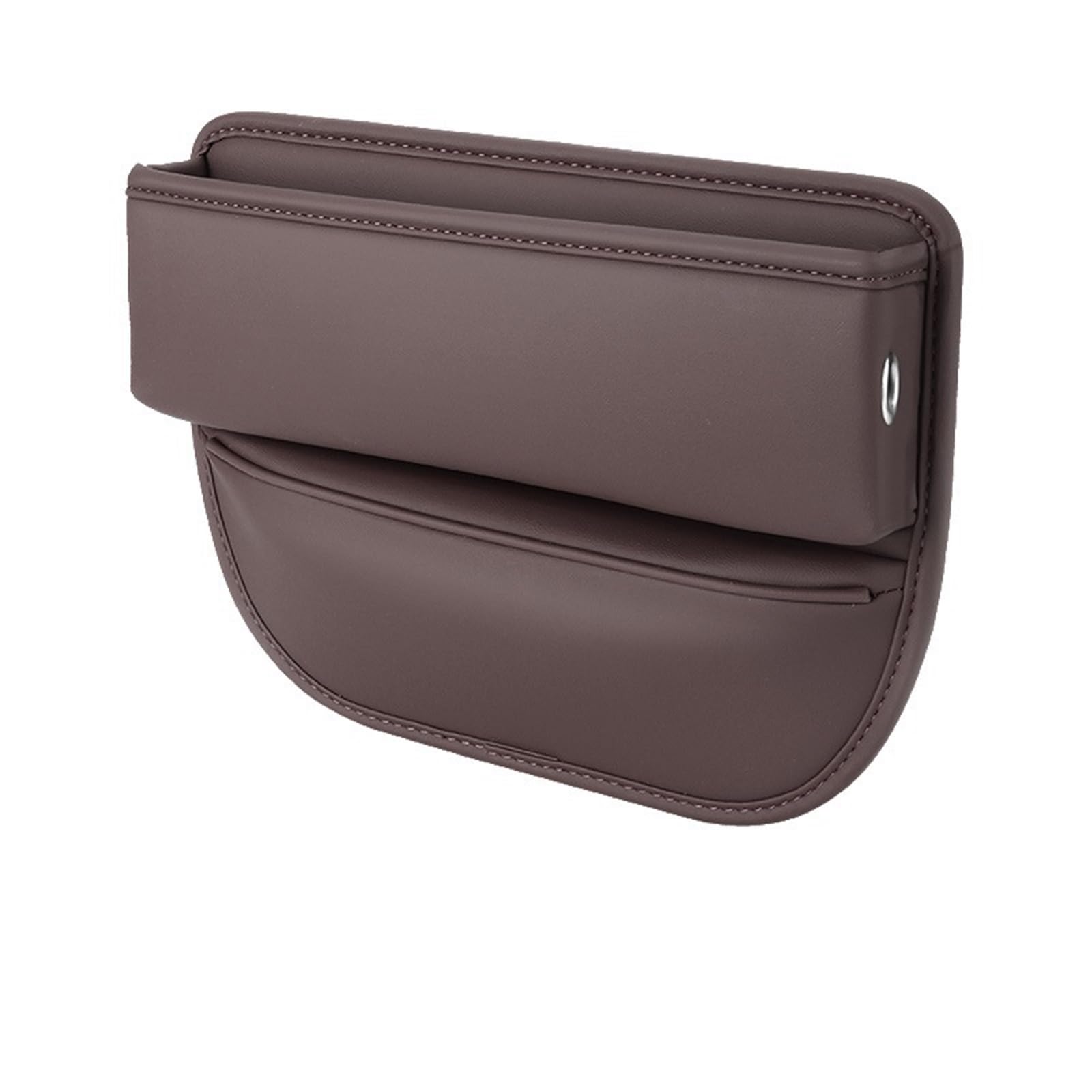 DASJKDI 1PC Leather Car Organizer Box Seat Slit Gap Pocket Multifunctional Driver Storage Holder Auto for car(Brown-1pc)