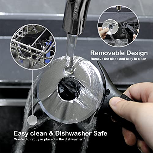 LEMCASE Pizzasnijder - Pizzaroller, Pizzawiel - Pizzasnijder Gemaakt van Roestvrijstalen Wielen en Siliconen Handvat | Zwart - Image 7