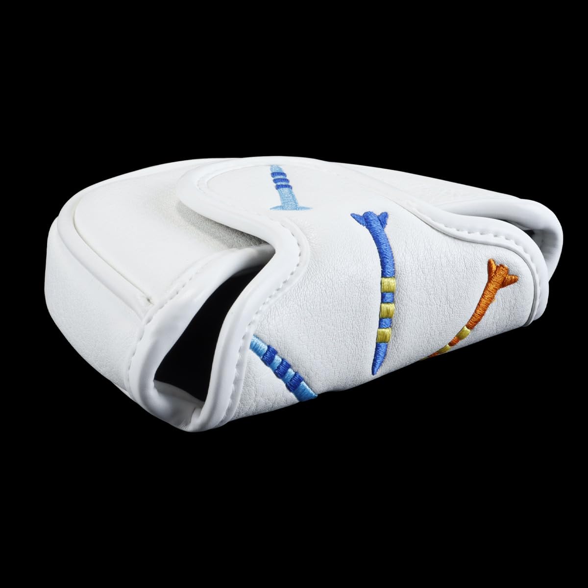 Alide Housse De Putter De Golf Magnétique, Maillet En PU Avec Fermeture Magnétique, Portable Et Facile À Installer (blanc)