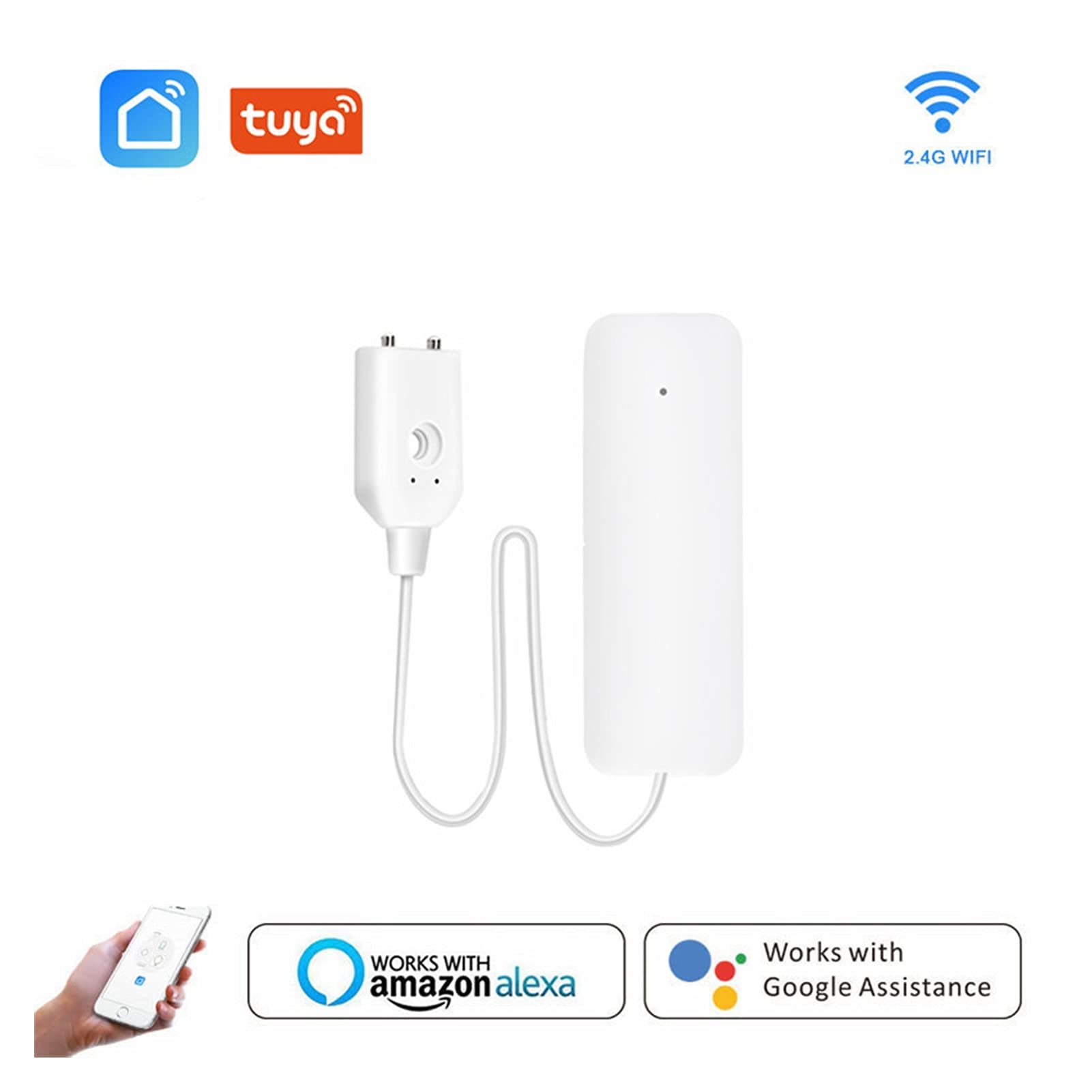Alarme de fuite d'eau indépendante WIFI DÉTECTEUR DE CAPTEUR DE FUITE D'EAU Désacteur d'inondation Système d'alarme de sécurité Système d'alarme Smart Accueil(3pcs)