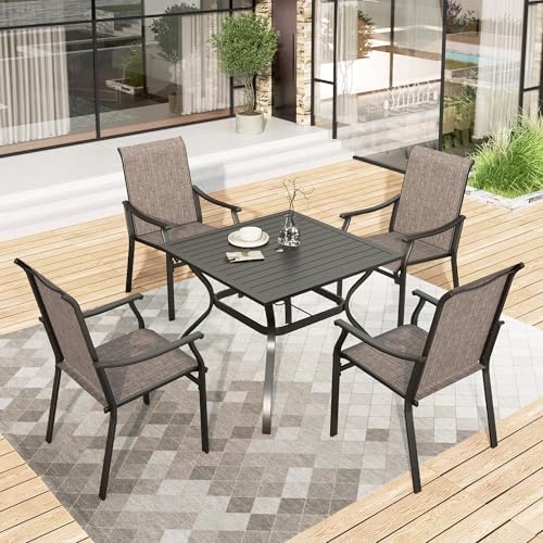 Amazon.com: HERA'S HOUSE 5 Pieces Patio Dining Set, Outdoor Dining Set ...