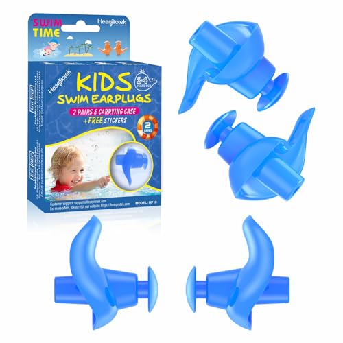 Hearprotek 2 Pairs Swimming Ear Plugs for Kids...