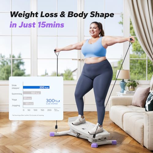 Image of MERACH Balance Board for Adults, Rocking Stepper with Resistance Bands, Portable Wobble Board Featuring LCD Monitor, 300 lbs Capacity Ski Balance Trainer for Full Body Workout at Home Gym