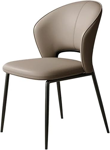 Miniatura 8 de sillas de comedor - Sillas de comedor tapizadas de mediados de siglo, modernas, sin brazos, de piel sintética, laterales con respaldo, cocina