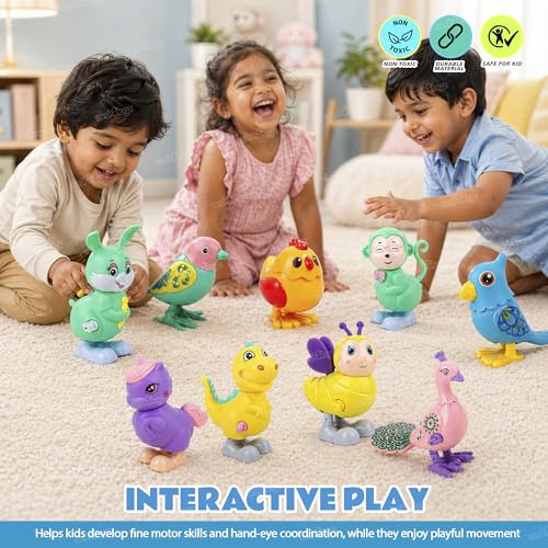 Image of Zest 4 Toyz Jumping Animals Cute Baby Toys for 6 to 12 Months | Jumping Walking Key Toys Set for Kids - Fun & Interactive Animal Toy Set for Boys & Girls- Assorted Color & Design - 2pcs