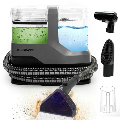 Image of Mini Carpet Spot Cleaner Machine, Portable Upholstery & Couch Shampooer | 17KPa Powerful Suction, Spray, Scrub & Extract Technology for Deep Cleaning Sofa, Rug, Stairs, Car Seats & Pet Stains