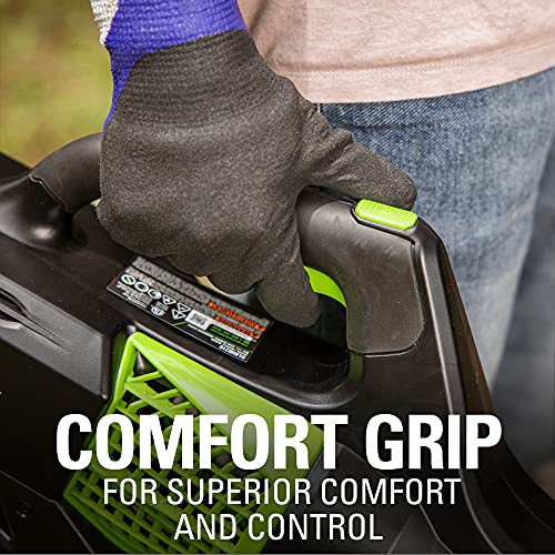 Image of Greenworks 80V Electric Leaf Blower, 500 CFM, 2.0 Ah Battery and Charger