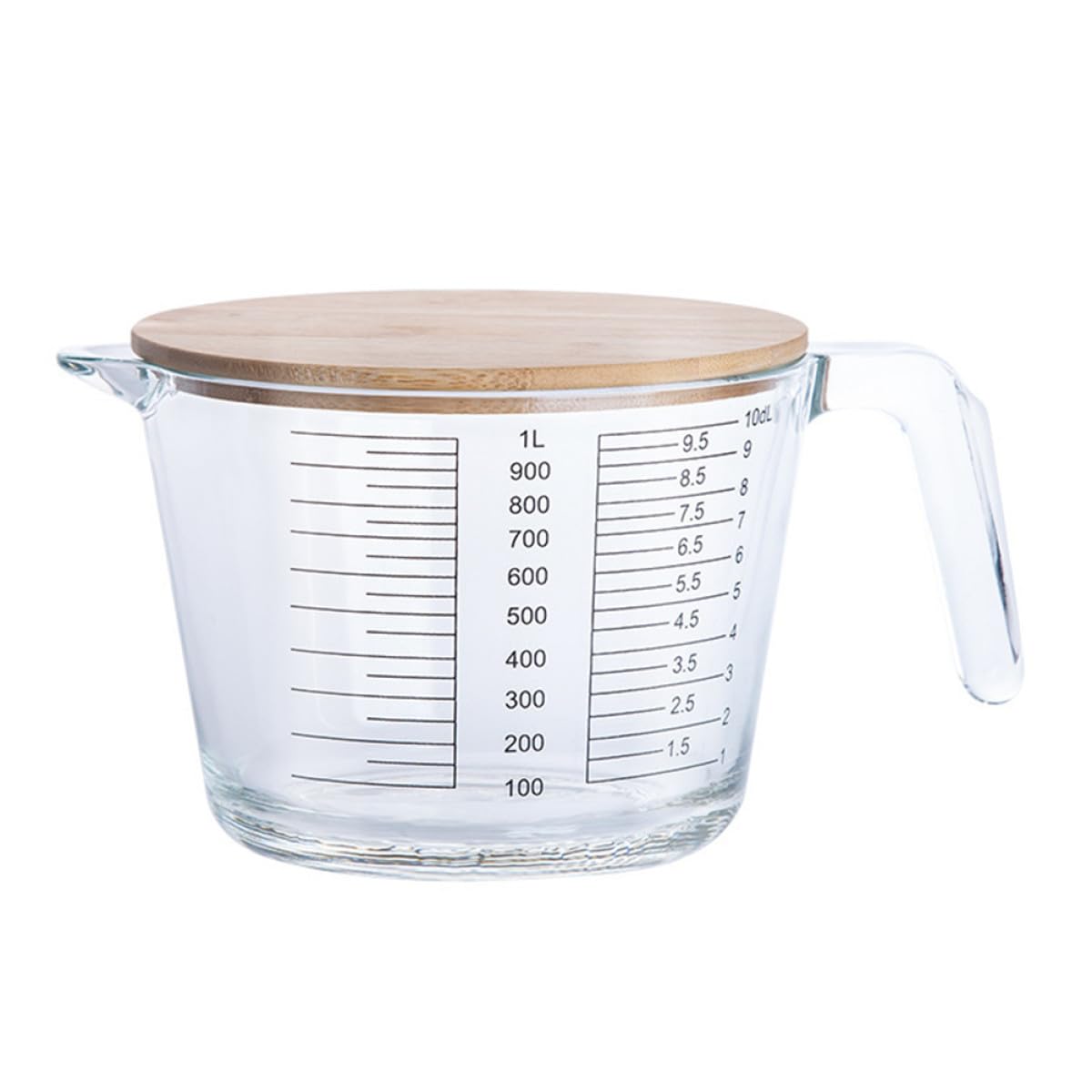 Toyvian Taza Medidora para Hornear de Vidrio Resistente al Calor con Escala Graduada, Fácil de Limpiar, Adecuado para Medir Aceite y Crema Cocina