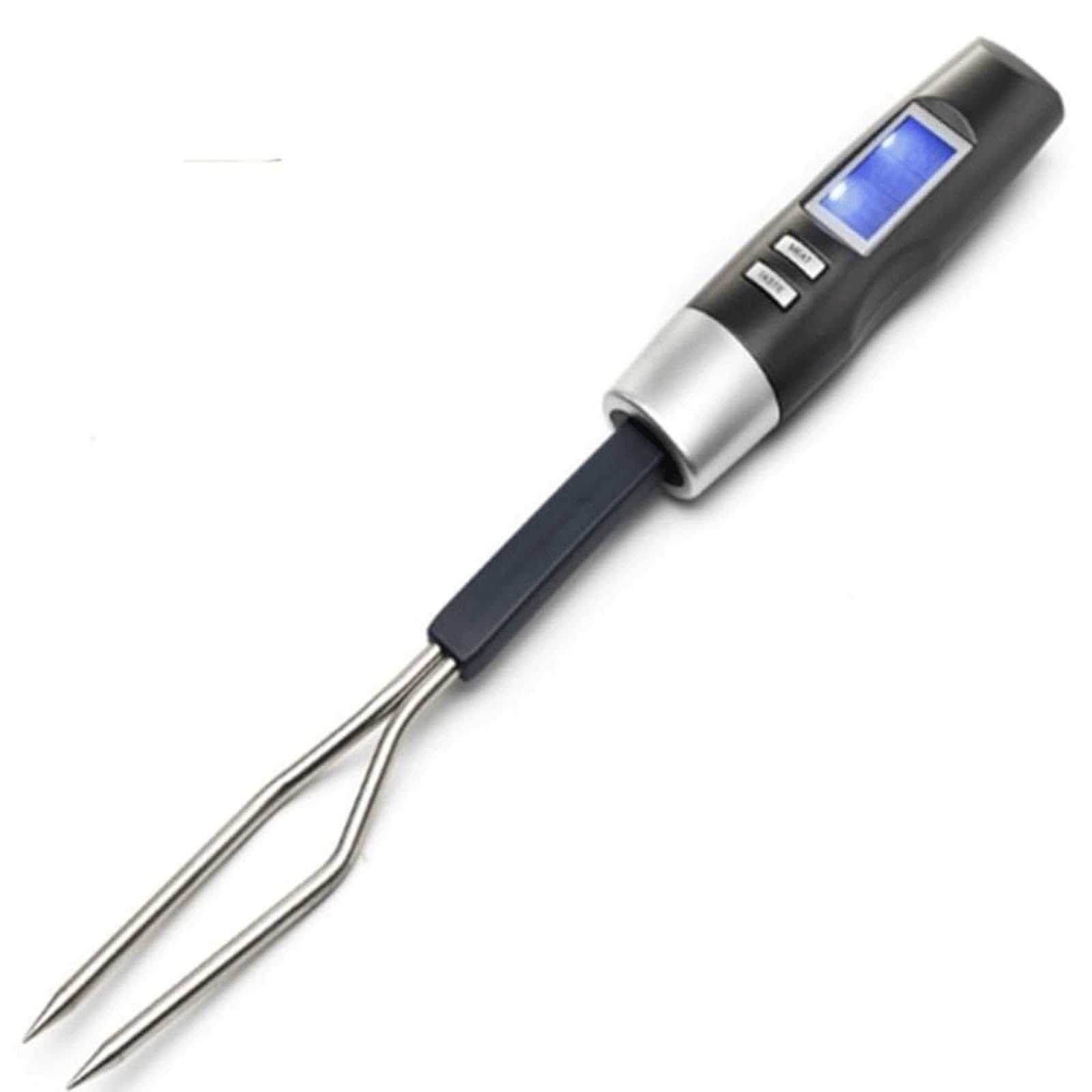 KRILLIQ Termómetro de Metal para Barbacoa con sonda Tipo Tenedor, termómetro Digital para Carne de Lectura instantánea, termómetro para Alimentos para cocinar a la Parrilla