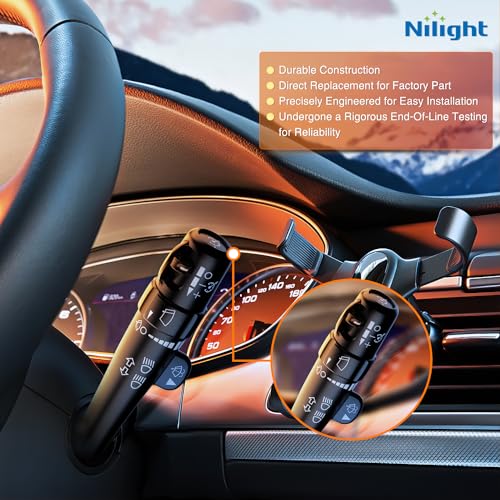 Image of Nilight Turn Signal Switch for 2003-2006 Chevy Silverado Tahoe GMC Sierra | Fit 2003 2004 2005 2006 Suburban Avalanche SSR Yukon Cadillac Escalade 2002-2009 Trailblazer Envoy Windshield Wiper Switches
