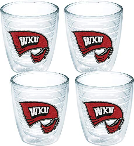 Tervis Western Kentucky Hilltoppers Logo Tumbler with Emblem 4 Pack 12oz, Clear