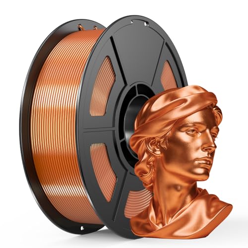 IEMAI Silk PLA+ 3D Printer Filament 1.75mm, High Gloss Shiny Texture, +/- 0.02mm Dimensional Accuracy, 1KG Spool (2.2lbs), Compatible with Most FDM Printers, Silk Copper