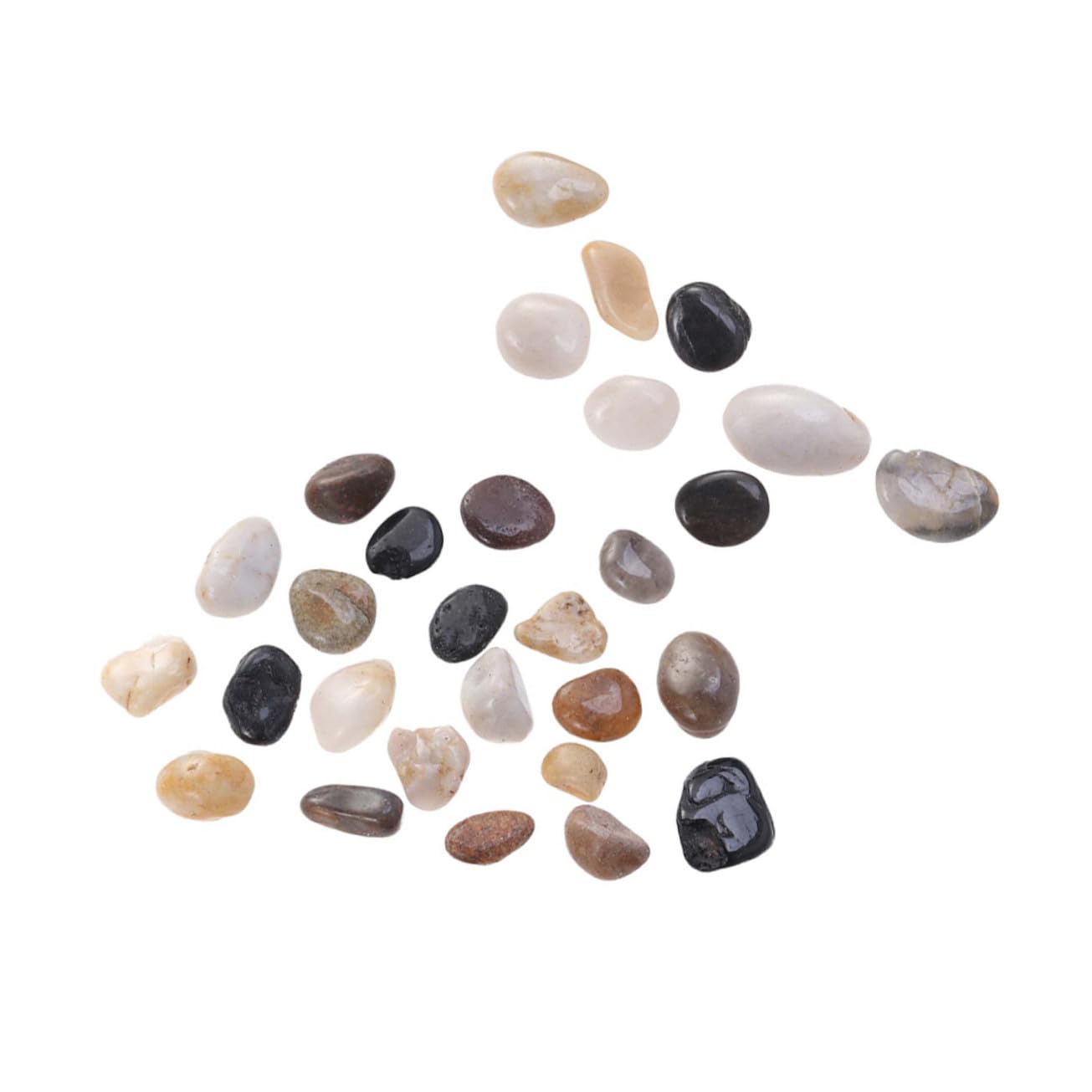 Toyvian Pierres Naturelles pour Aquarium et Jardin, Galets Décoratifs Résistants la Décoloration, Pierre Polie de 1000g pour Aménagement Paysager Extérieur et Substrat D'aquarium