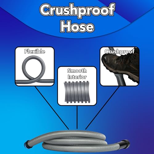 Cen-Tec Systems 94720 Quick Click 20 Ft. Hose for Home and Shop Vacuums with Expanded Multi-Brand Power Tool Adapter Set for Dust Collection
