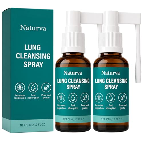 MEMOCORE Naturva Lung Cleansing Spray Lung Cleansing Spray with Peppermint Licorice Root & Calendula for Respiratory Support Daily Fresh Herbal Spray Pure and Gentle Easy to Use 50ML 1.7FL OZ