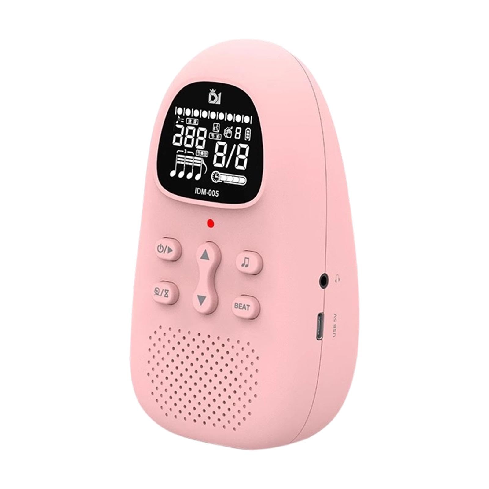 MagiDeal Metronomo Elettronico con Volume Regolabile, Facile Da Usare, per, Metronomo Digitale Portatile per Sassofono, Violino, Rosa