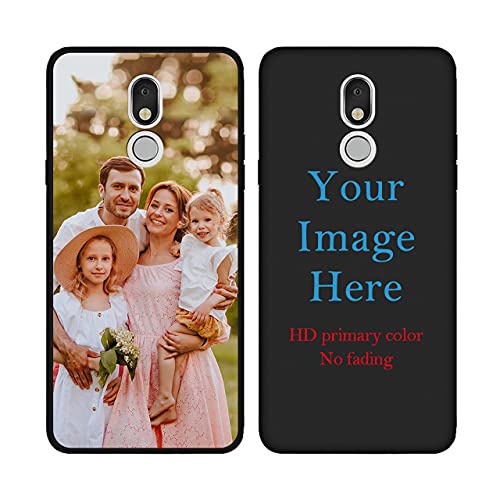 Custom LG Stylo 5 Cases Customized Personalized Photo Anime Name Phone Case Anti-Scratch Shock-Resistant Soft Protective TPU Phone Cover Design Your Own Picture Case for LG Stylo 5 Black